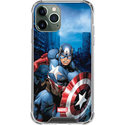 Marvel Captain America Portrait iPhone 11 Pro Max Clear Case