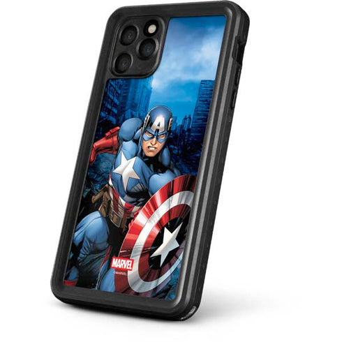 Marvel Captain America Portrait iPhone 11 Pro Waterproof Case
