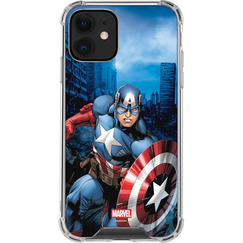 Marvel Captain America Portrait iPhone 12 Clear Case