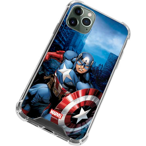 Marvel Captain America Portrait iPhone 12 Pro Clear Case
