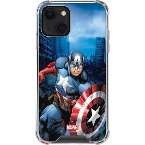 Marvel Captain America Portrait iPhone 13 Mini Clear Case