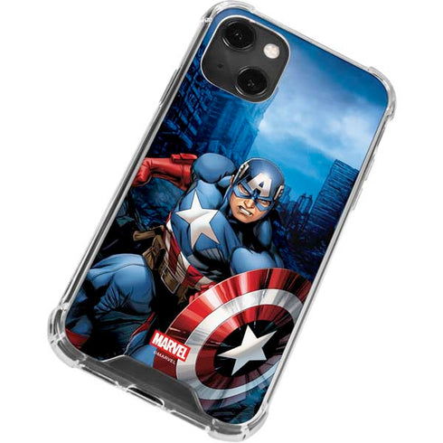 Marvel Captain America Portrait iPhone 13 Mini Clear Case