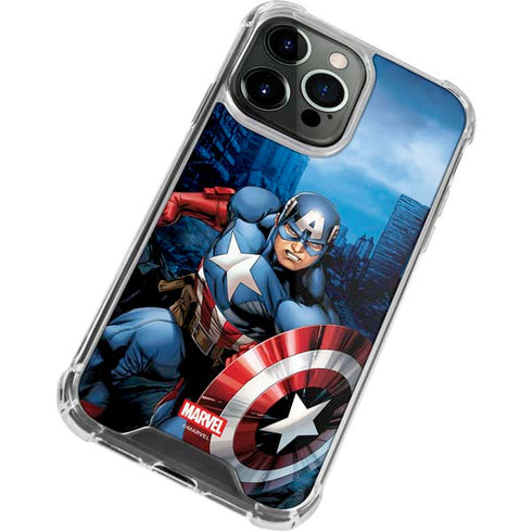 Marvel Captain America Portrait iPhone 13 Pro Max Clear Case