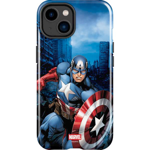 Marvel Captain America Portrait iPhone 14 Plus Impact Case