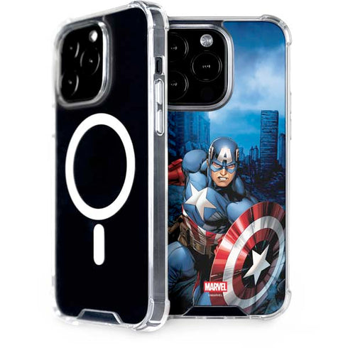Marvel Captain America Portrait iPhone 14 Pro MagSafe Case