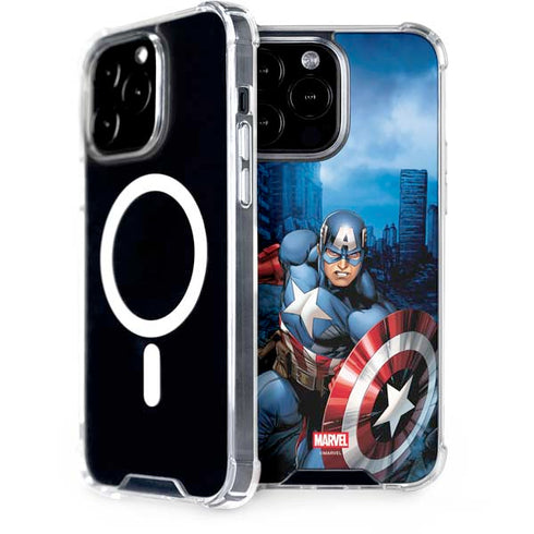 Marvel Captain America Portrait iPhone 14 Pro Max MagSafe Case