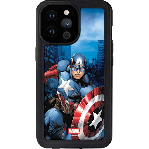 Marvel Captain America Portrait iPhone 14 Pro Max Waterproof Case