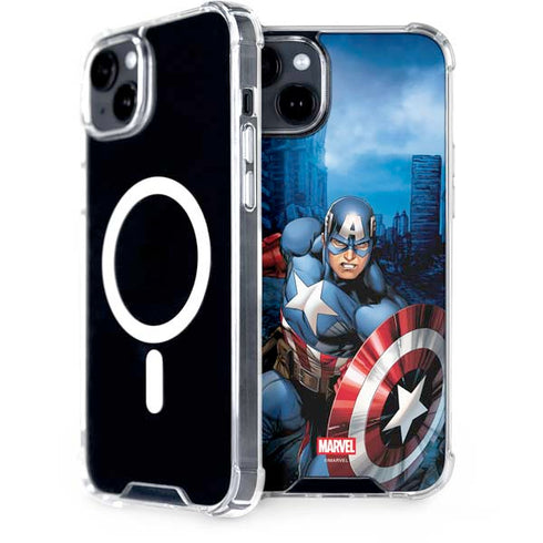 Marvel Captain America Portrait iPhone 15 MagSafe Case