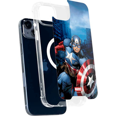 Marvel Captain America Portrait iPhone 15 MagSafe Case