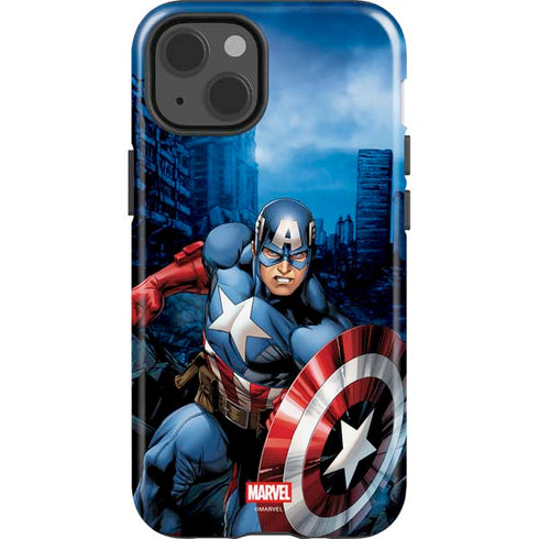 Marvel Captain America Portrait iPhone 15 Plus Impact Case