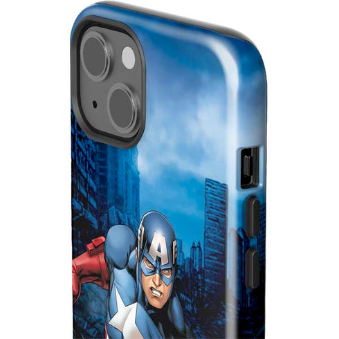 Marvel Captain America Portrait iPhone 15 Plus Impact Case