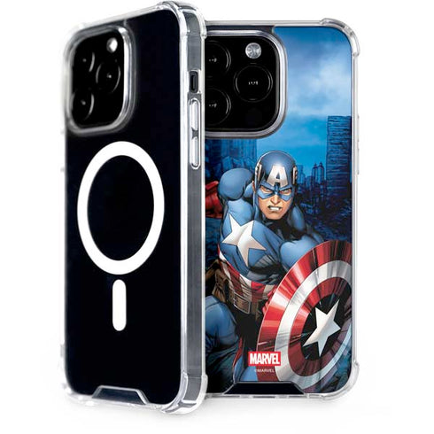 Marvel Captain America Portrait iPhone 15 Pro MagSafe Case