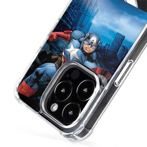 Marvel Captain America Portrait iPhone 15 Pro MagSafe Case