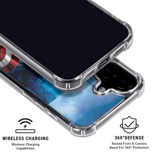 Marvel Captain America Portrait iPhone 16 Clear Case