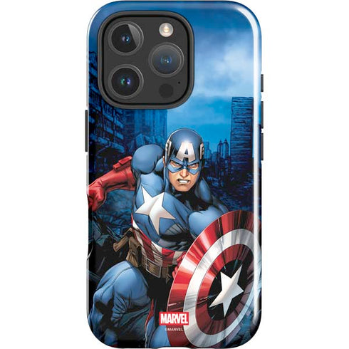 Marvel Captain America Portrait iPhone 16 Pro Impact Case