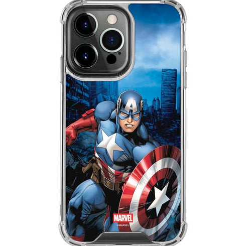 Marvel Captain America Portrait iPhone 16 Pro Max Clear Case
