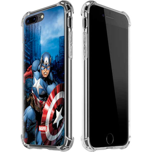 Marvel Captain America Portrait iPhone 7/8 Plus Clear Case