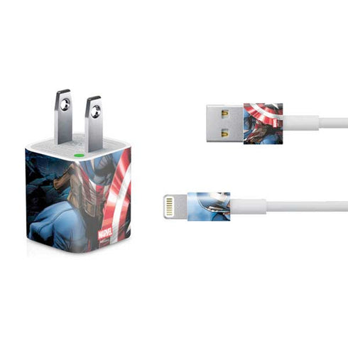 Marvel Captain America Portrait iPhone Charger (5W USB) Skin