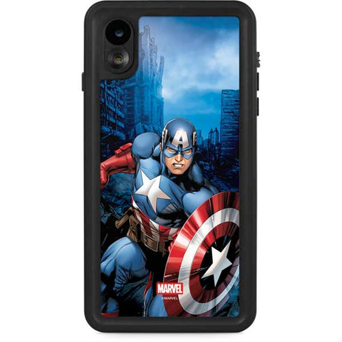 Marvel Captain America Portrait iPhone XR Waterproof Case