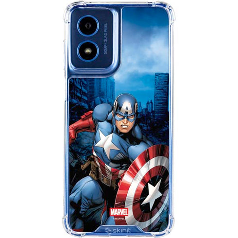 Marvel Captain America Portrait Moto G 5G (2024) Clear Case