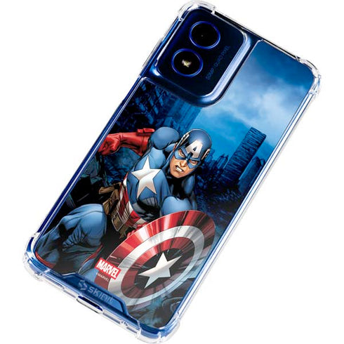 Marvel Captain America Portrait Moto G 5G (2024) Clear Case