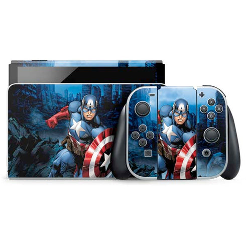 Marvel Captain America Portrait Nintendo Switch OLED (2021) Skin