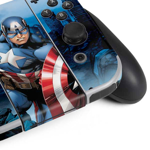 Marvel Captain America Portrait Nintendo Switch OLED (2021) Skin