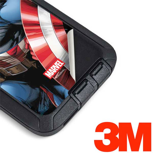 Marvel Captain America Portrait Otterbox Defender Galaxy Skin