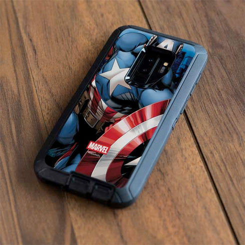 Marvel Captain America Portrait Otterbox Defender Galaxy Skin