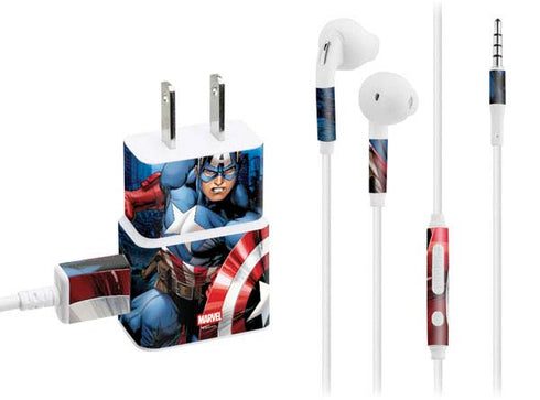 Marvel Captain America Portrait Phone Charger Skin