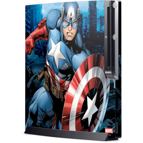Marvel Captain America Portrait Playstation 3 & PS3 Slim Skin