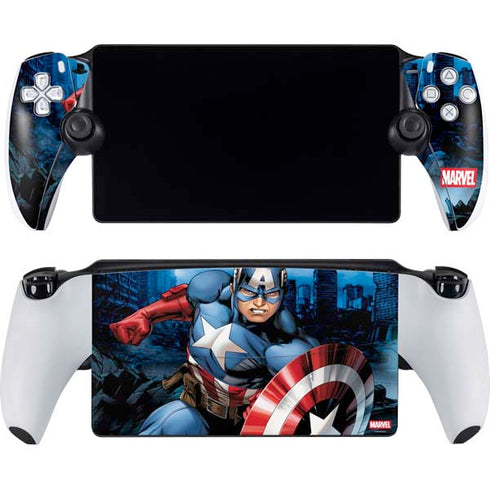 Marvel Captain America Portrait PlayStation Portal Remote Player Skin