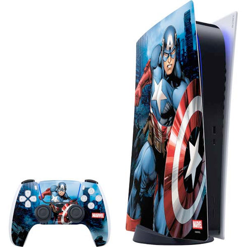 Marvel Captain America Portrait PlayStation PS5 Skins