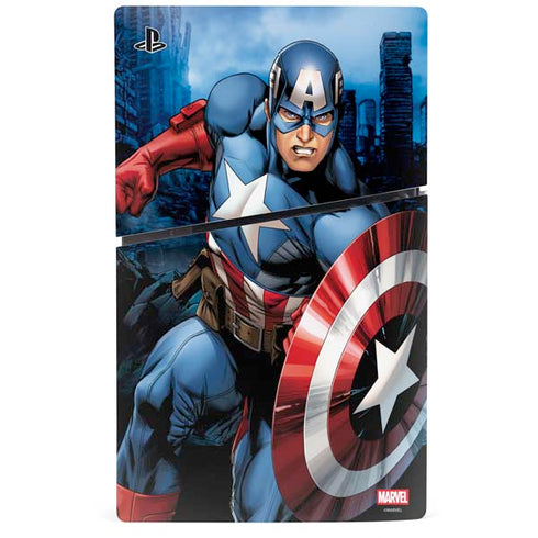 Marvel Captain America Portrait PS5 Slim Digital Edition Console Skin