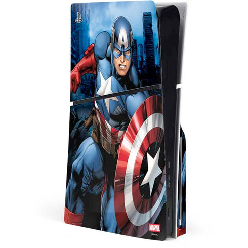Marvel Captain America Portrait PlayStation PS5 Skins
