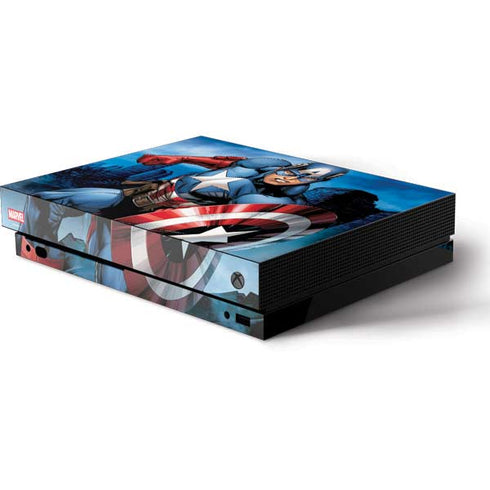 Marvel Captain America Portrait Xbox One X Console Skin