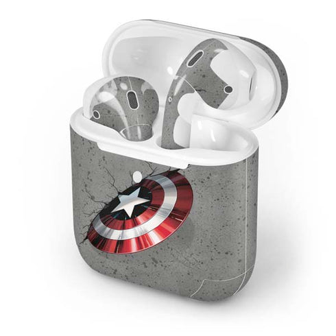 Marvel Captain America Shield Break Apple AirPods 2 Skin