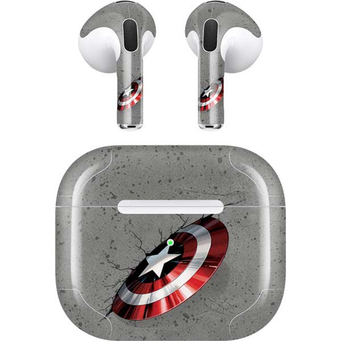 Marvel Captain America Shield Break Apple AirPods (3rd Gen 2021) Skin
