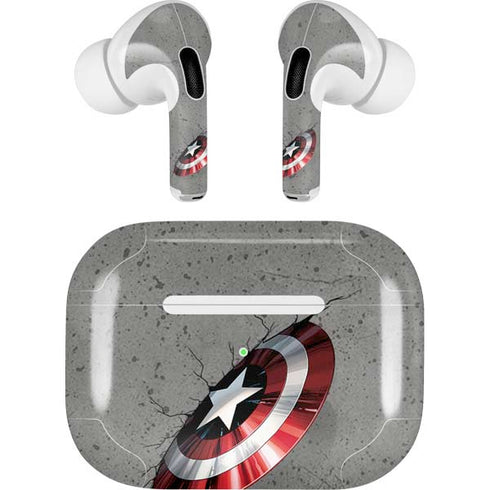 Marvel Captain America Shield Break AirPods Skins