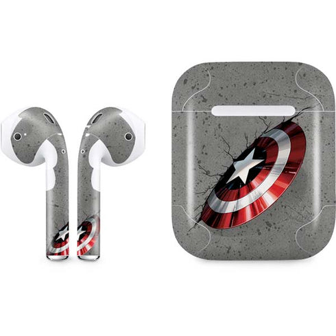 Marvel Captain America Shield Break Apple AirPods Skin