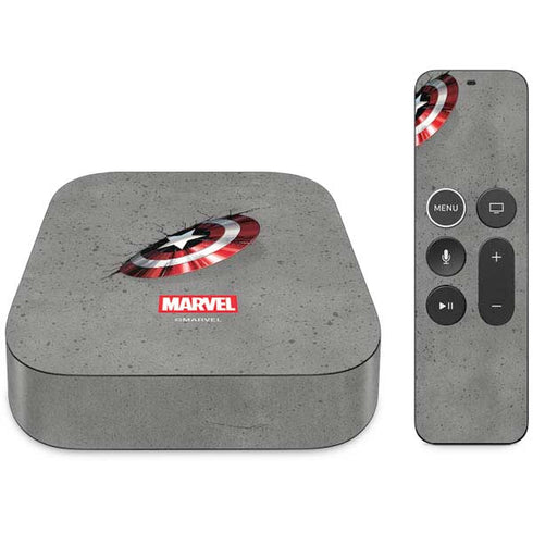 Marvel Captain America Shield Break Apple TV Skin