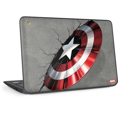 Marvel Captain America Shield Break HP Chromebook Skin