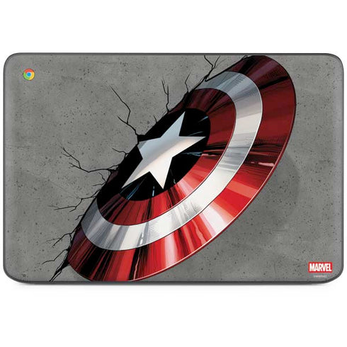 Marvel Captain America Shield Break HP Chromebook Skin
