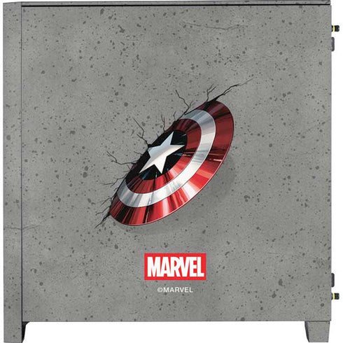 Marvel Captain America Shield Break Corsair 4000D Tempered Glass Mid-Tower ATX Case Skin