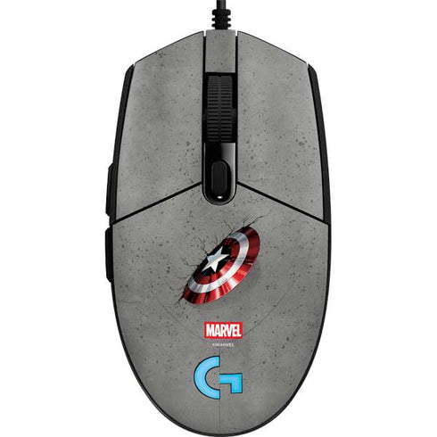 Marvel Captain America Shield Break G203 Prodigy RGB Wired Gaming Mouse Skin