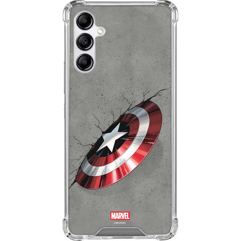 Marvel Captain America Shield Break Galaxy A14 5G Clear Case