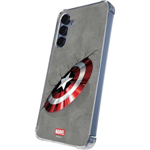 Marvel Captain America Shield Break Galaxy A35 5G Clear Case