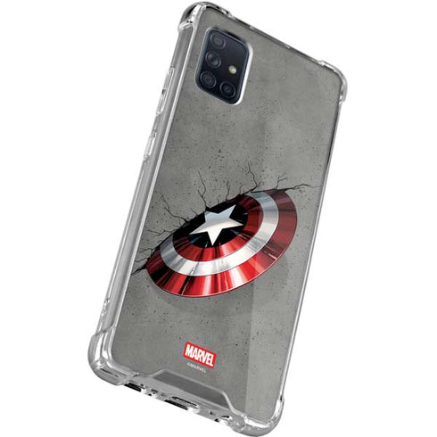 Marvel Captain America Shield Break Galaxy A51 5G Clear Case