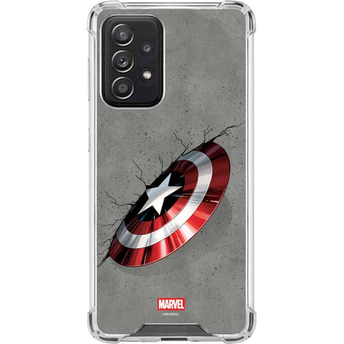 Marvel Captain America Shield Break Galaxy A52 5G Clear Case