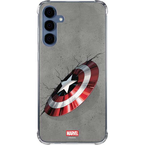 Marvel Captain America Shield Break Galaxy A55 5G Clear Case
